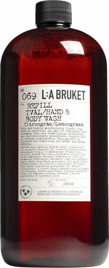 L:A Bruket Refill Hand-body Wash Lemongrass