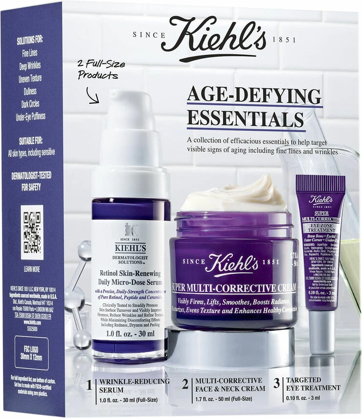 Kiehl's Anti-Age Cream And Serum Trio Set 1 Kiehl's Anti-Age Cream And Serum Trio Set