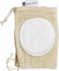 GRUMS Reusable Bamboo Cotton Pads 7 Pcs. + Laundry Bag