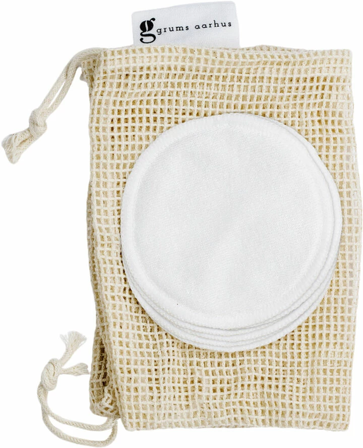 GRUMS Reusable Bamboo Cotton Pads 7 Pcs. + Laundry Bag