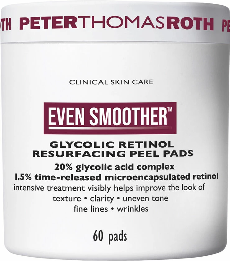 Peter Thomas Roth Even Smoother Glycolic Retinol Resurfacing Peel Pads 60 Stk. 1 Peter Thomas Roth Even Smoother Glycolic Retinol Resurfacing Peel Pads 60 Stk.