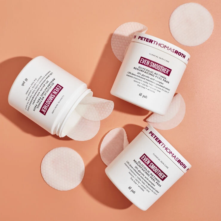 Peter Thomas Roth Even Smoother Glycolic Retinol Resurfacing Peel Pads 60 Stk. 3 Peter Thomas Roth Even Smoother Glycolic Retinol Resurfacing Peel Pads 60 Stk. - Billede 3