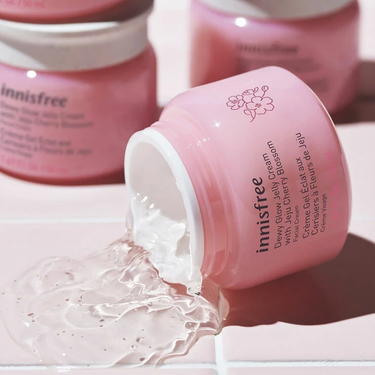 Innisfree Dewy Glow Jelly Cream - With Jeju Cherry Blossom 4 Innisfree Dewy Glow Jelly Cream - With Jeju Cherry Blossom - Billede 4
