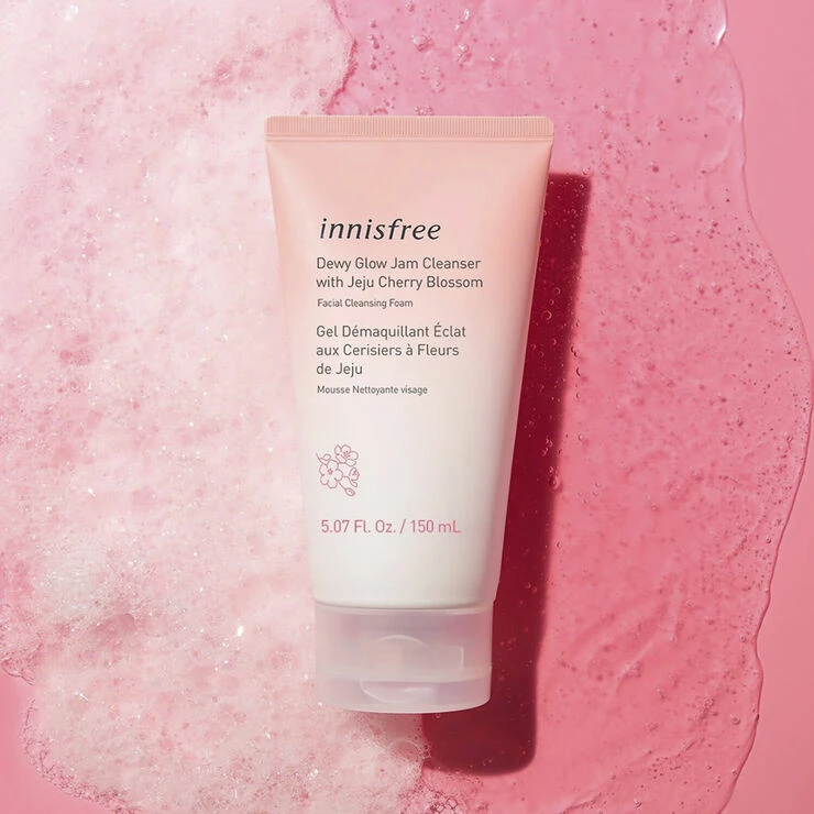 Innisfree Dewy Glow Jam Cleanser - With Jeju Cherry Blossom 2 Innisfree Dewy Glow Jam Cleanser - With Jeju Cherry Blossom - Billede 2