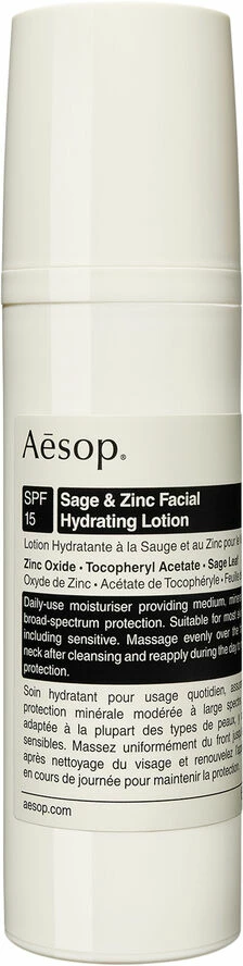 Aesop Sage And Zinc Facial Hydrating Lotion SPF15 50ml