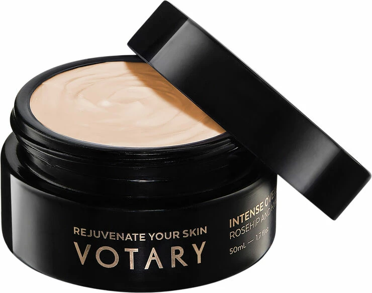 VOTARY Intense Overnight Mask, Rosehip & Hyaluronic 50 Ml